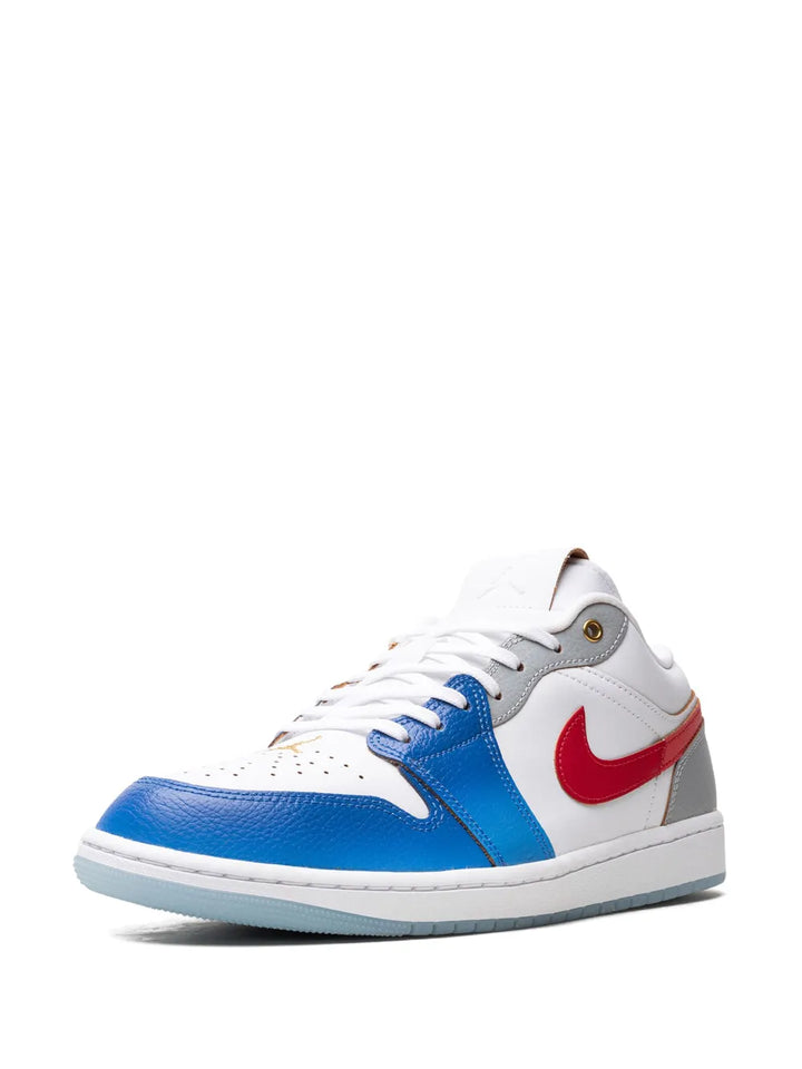 Air Jordan 1 Low Philippines Sneakers — White/Grey/Blue/Red — Size US M 10.5 - US W 12 — Detail View