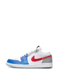 Air Jordan 1 Low Philippines Sneakers — White/Grey/Blue/Red — Size US M 10.5 - US W 12 — Alternate View 7