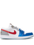 Air Jordan 1 Low Philippines Sneakers — White/Grey/Blue/Red — Size US M 10.5 - US W 12 — Front View