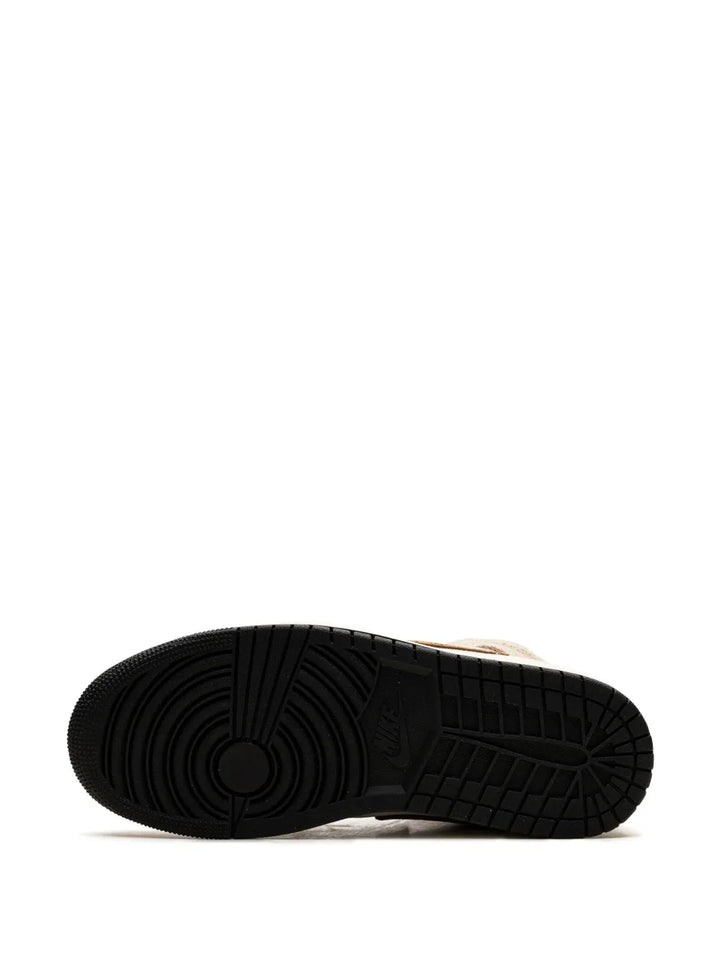 Air Jordan 1 Mid Brown Elephant Sneakers — Brown — Size US M 10.5 - US W 12 — Top View
