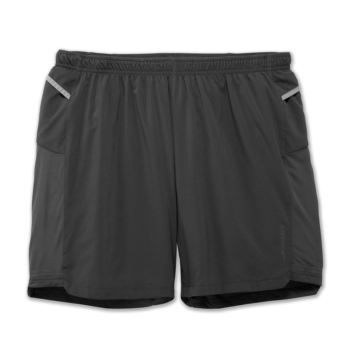 Brooks Sherpa 7" 2n1 Short — Black — Size Small — Back View