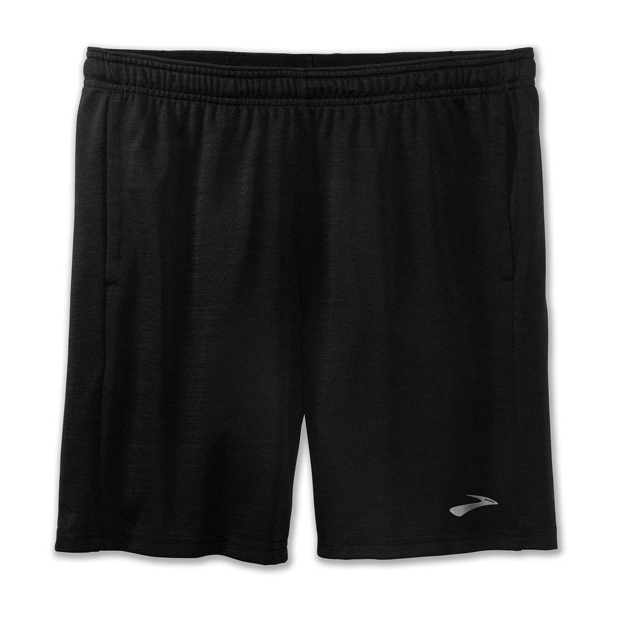 Brooks Rep 8" Short — Heather Ash - Heather Black — Size Small — Detail View