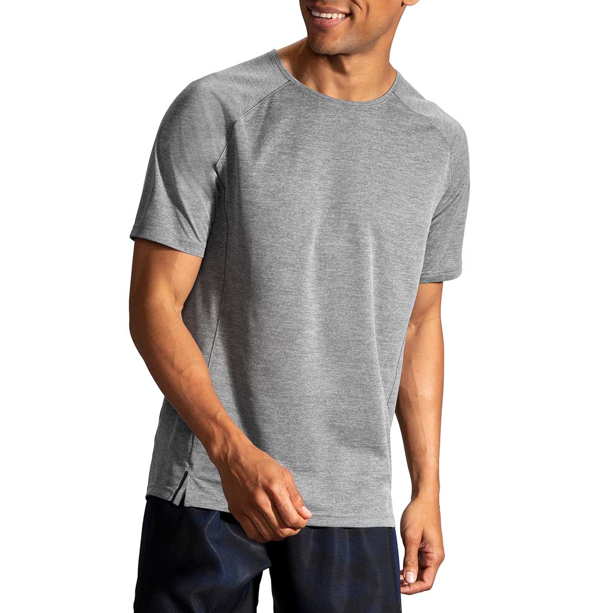 Brooks Ghost Shortsleeve — Heather Merlot — Size Small — Side View