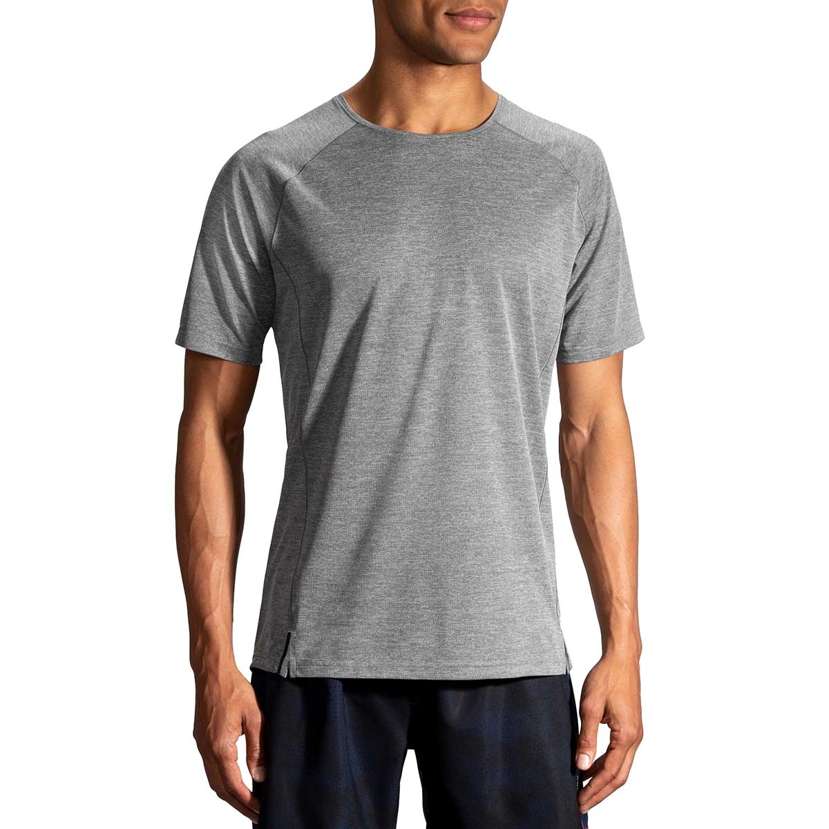 Brooks Ghost Shortsleeve — Heather Merlot — Size Small — Front View