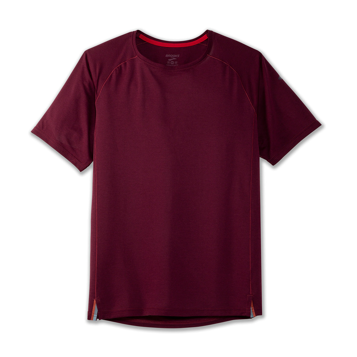 Brooks Ghost Shortsleeve — Heather Merlot — Size Small — Top View