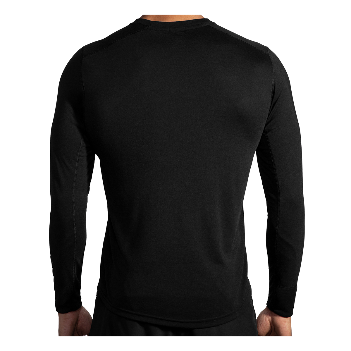 Brooks Distance Longsleeve — Black — Size Small — Back View