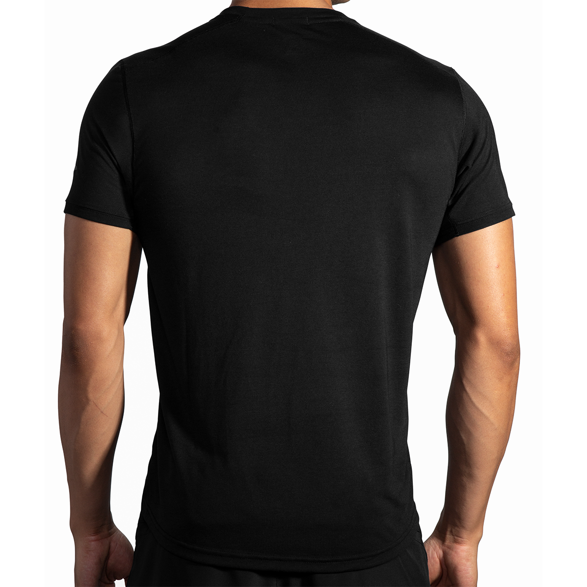 Brooks Distance Shortsleeve — Heather Ash — Size XSmall — Side View