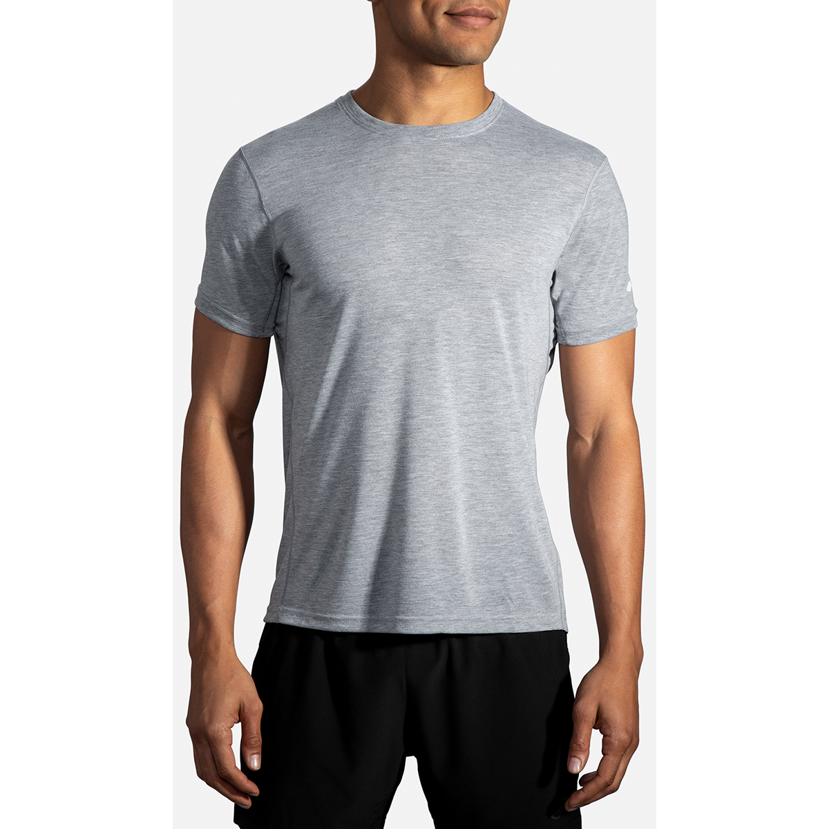 Brooks Distance Shortsleeve — Heather Ash — Size XSmall — Alternate View 7