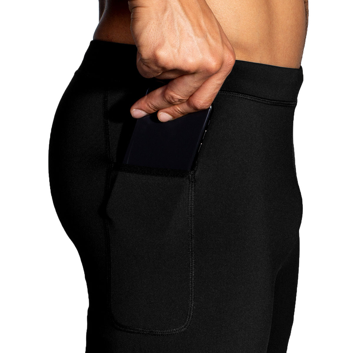 Brooks Source 9" Short — Black — Size Small — Top View