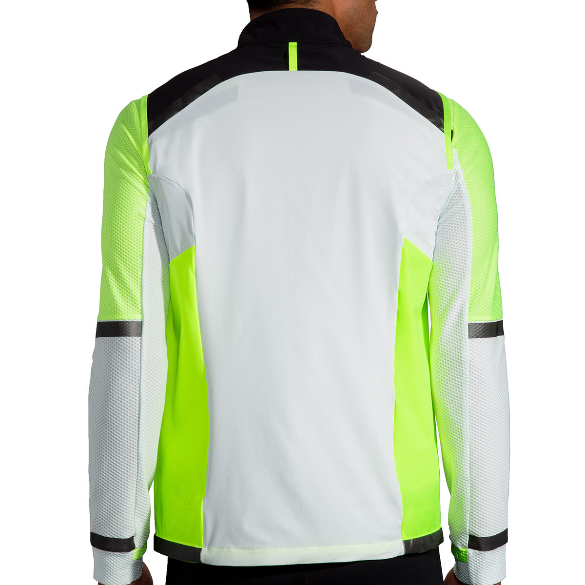 Brooks Carbonite Vest — Icy Grey - Black - Nightlife — Size Small — Back View