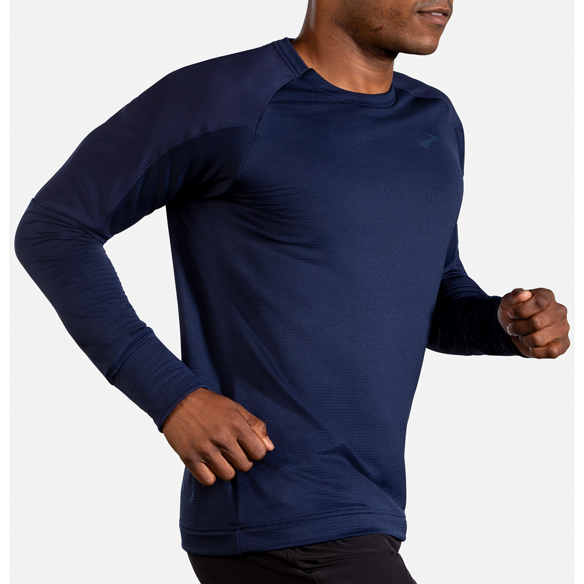 Brooks Notch Thermal Longsleeve — Dark Oyster — Size Small — Side View