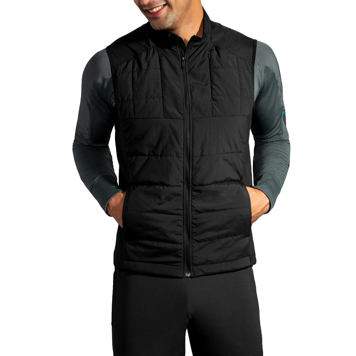 Brooks Shield Hybrid Vest — Black — Size Small — Front View