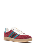 adidas Gazelle Indoor Collegiate Burgundy Sneakers — Burgundy/Aqua Green — Size US M 3.5 - US W 5 — Side View