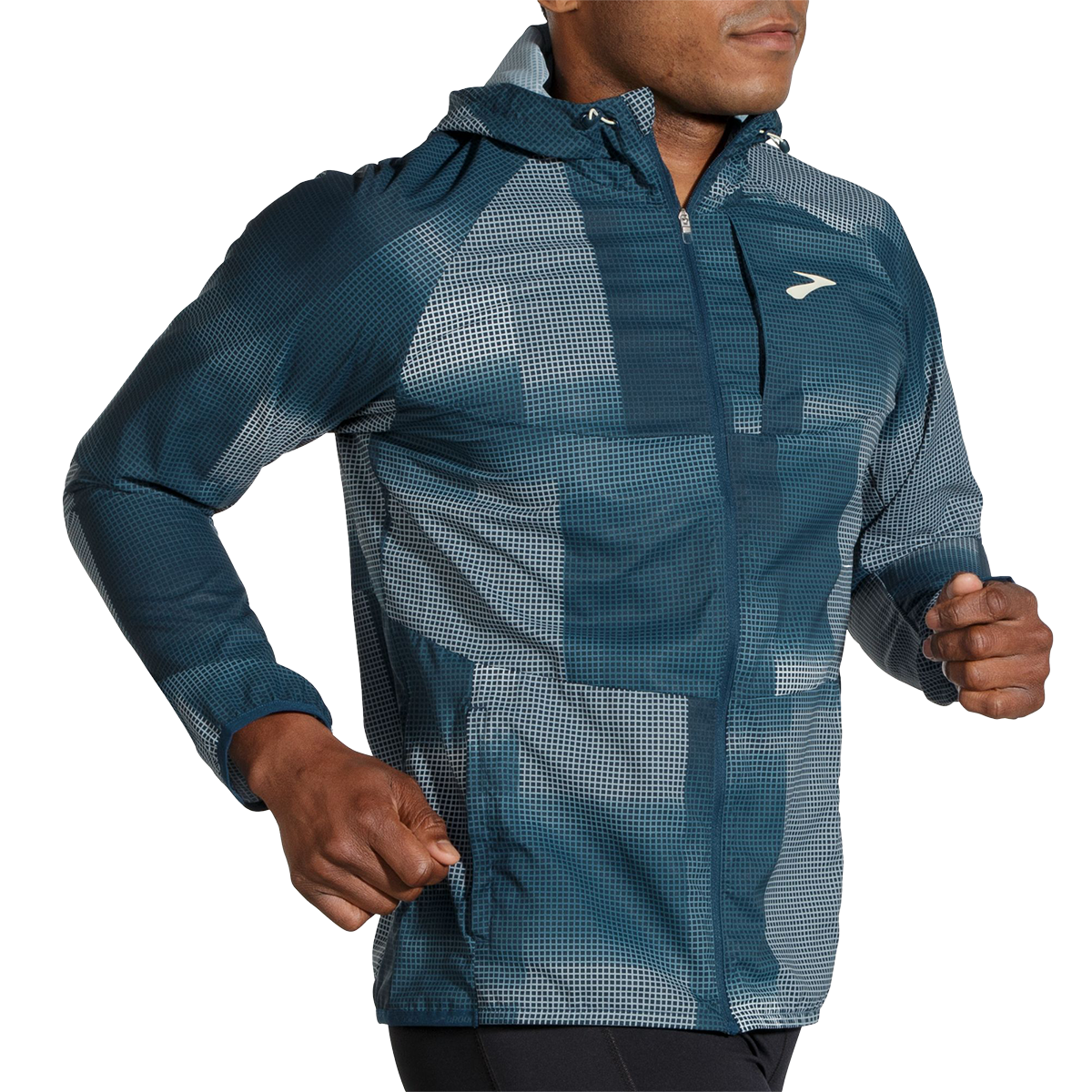 Brooks Canopy Jacket — Grey Skies - Autumnal - Dark Ocean — Size Small — Alternate View 9