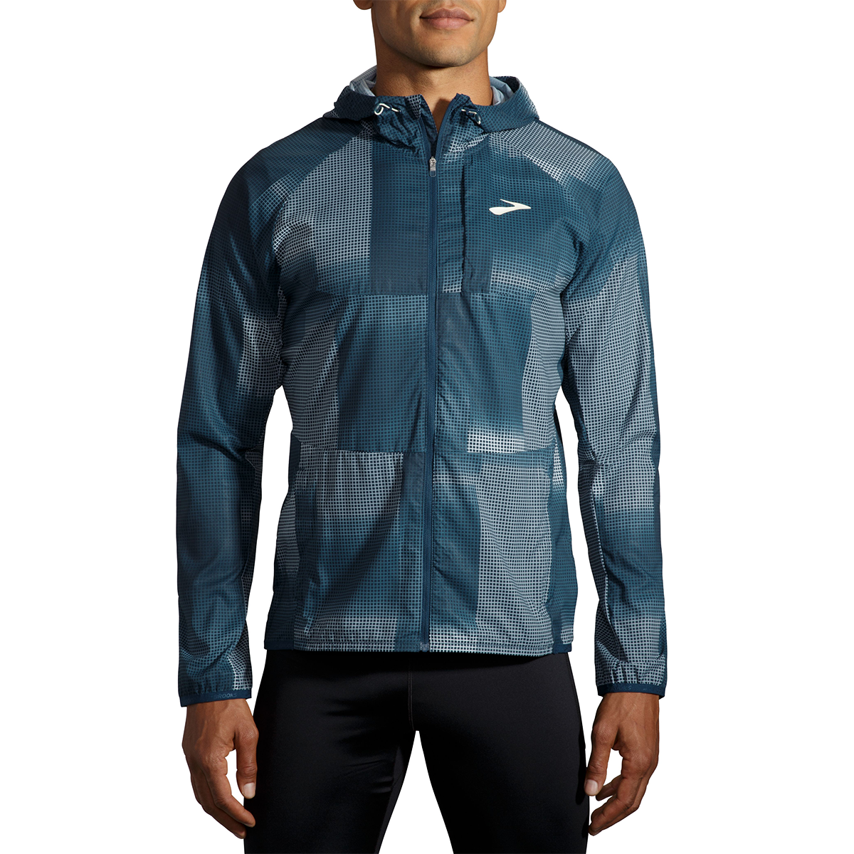 Brooks Canopy Jacket — Grey Skies - Autumnal - Dark Ocean — Size Small — Alternate View 7