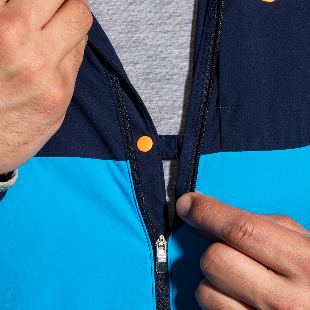 Brooks Canopy Jacket — Grey Skies - Autumnal - Dark Ocean — Size Small — Alternate View 23