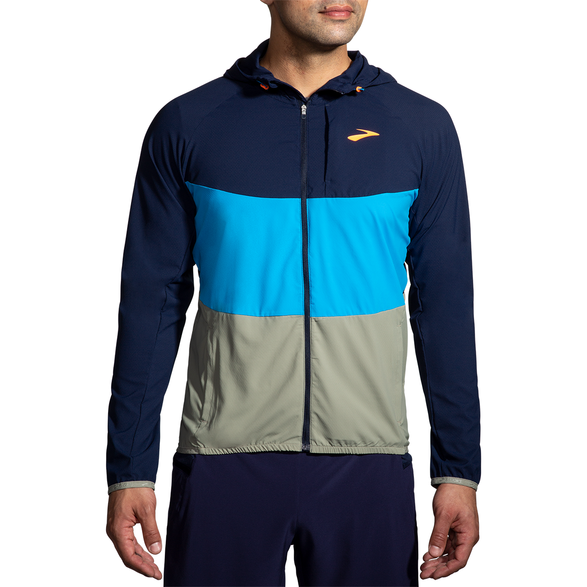 Brooks Canopy Jacket — Grey Skies - Autumnal - Dark Ocean — Size Small — Alternate View 17