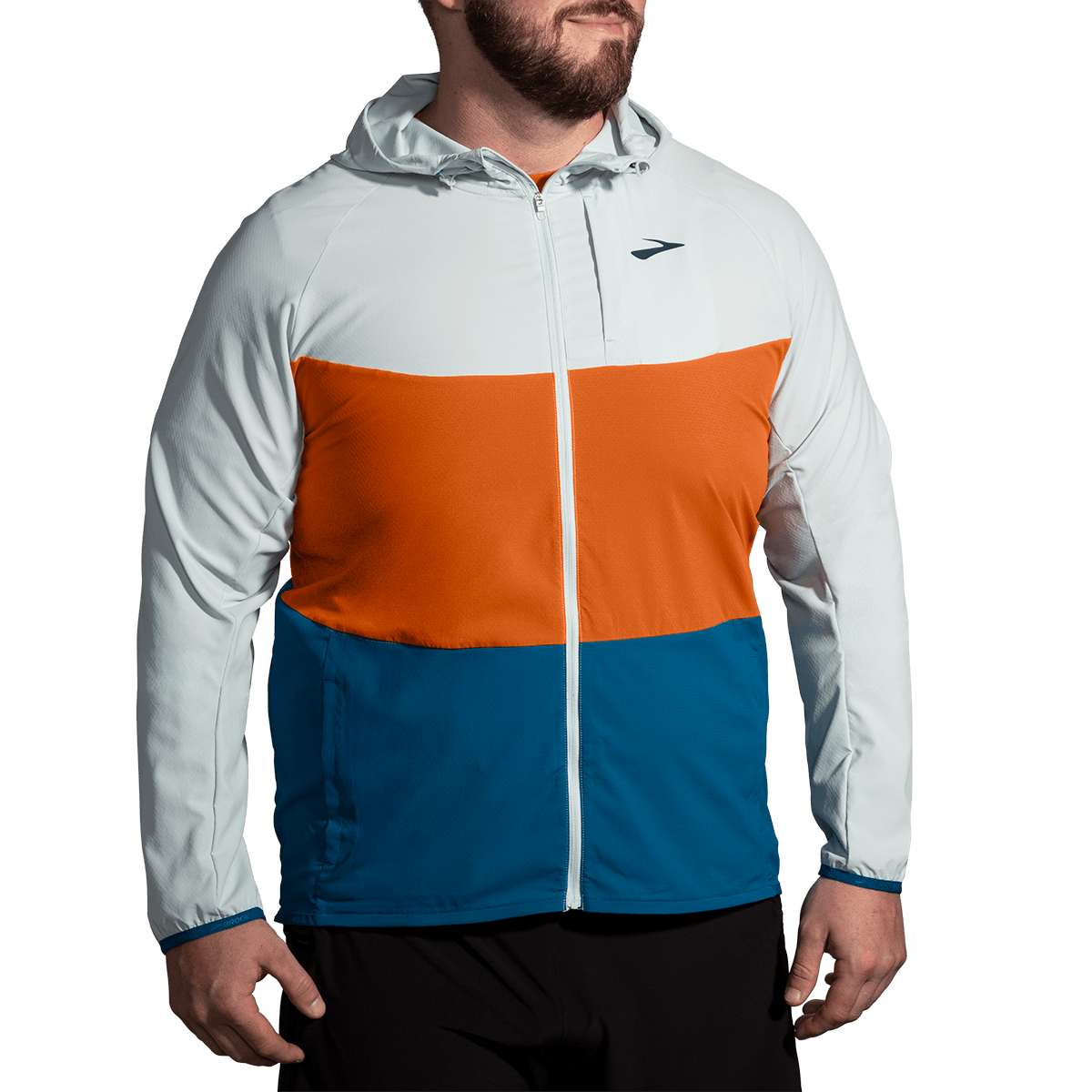 Brooks Canopy Jacket — Grey Skies - Autumnal - Dark Ocean — Size Small — Alternate View 11
