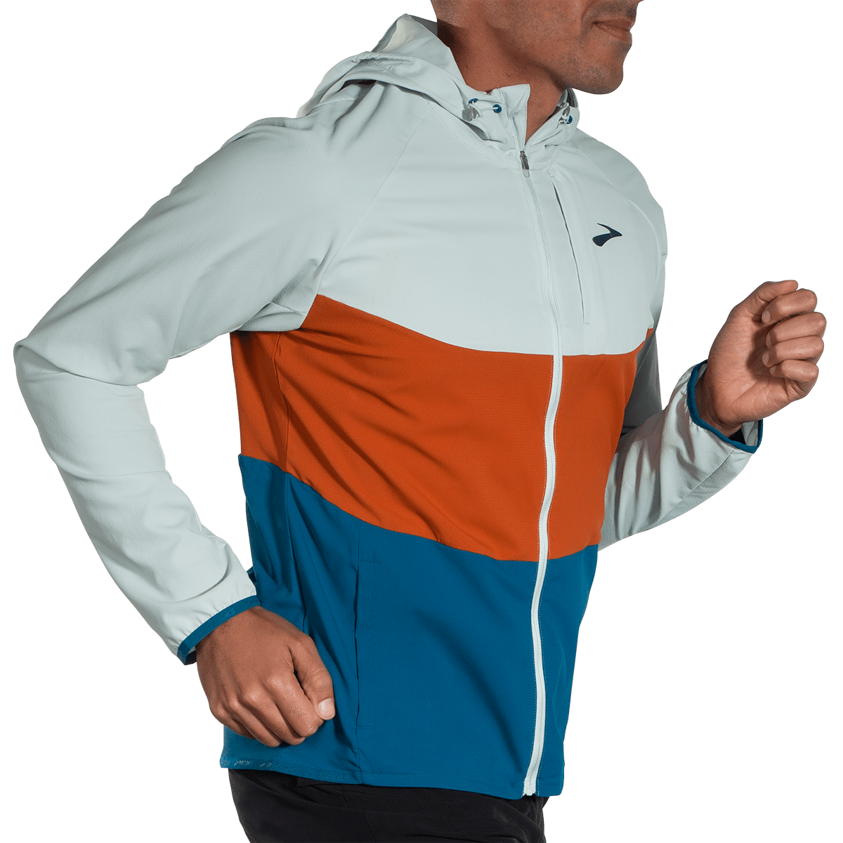Brooks Canopy Jacket — Grey Skies - Autumnal - Dark Ocean — Size Small — Alternate View 12