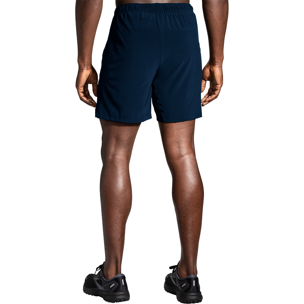 Brooks Moment 7" Short — Black — Size Medium — Lifestyle View