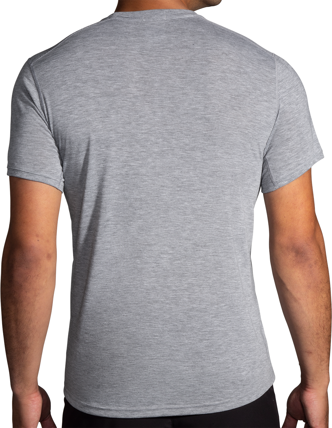 Brooks Distance Graphic Shortsleeve — Heather Ash - Run Happy Arch — Size Small — Alternate View 9