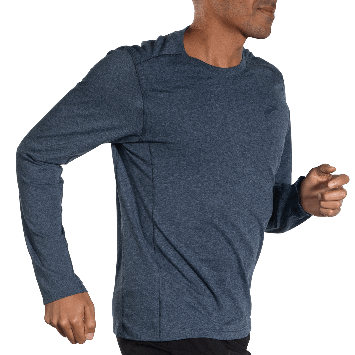 Brooks Distance 2.0 Longsleeve — Paprika - Trot Happy 23 — Size Small — Side View