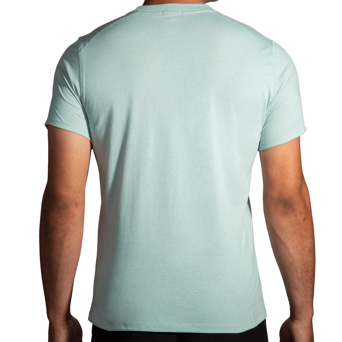 Brooks Distance 2.0 Shortsleeve — Heather Navy - BR Track Stripe — Size Small — Alternate View 20