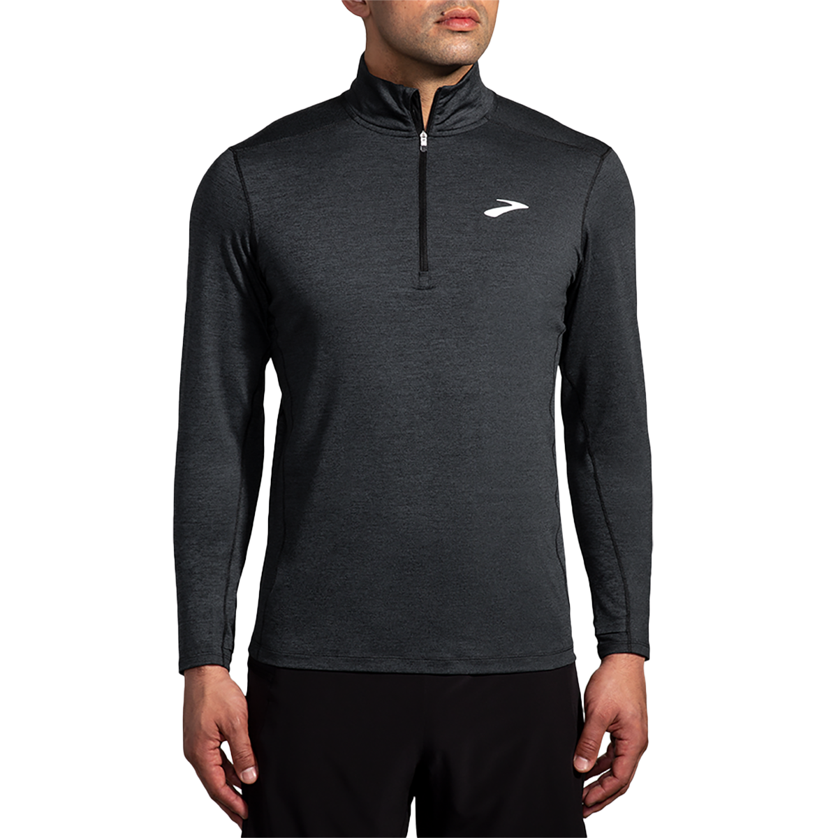 Brooks Dash 1/2 Zip 2.0 — Heather Sage — Size Small — Detail View
