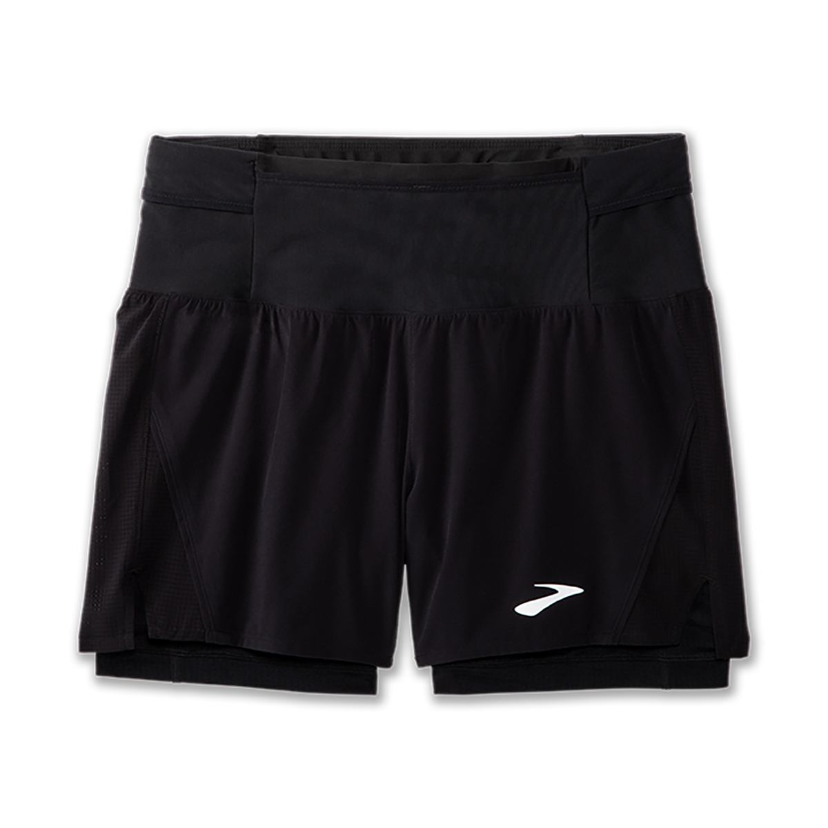 Brooks High Point 5" 2-in-1 Short 2.0 — Black — Size Small — Lifestyle View