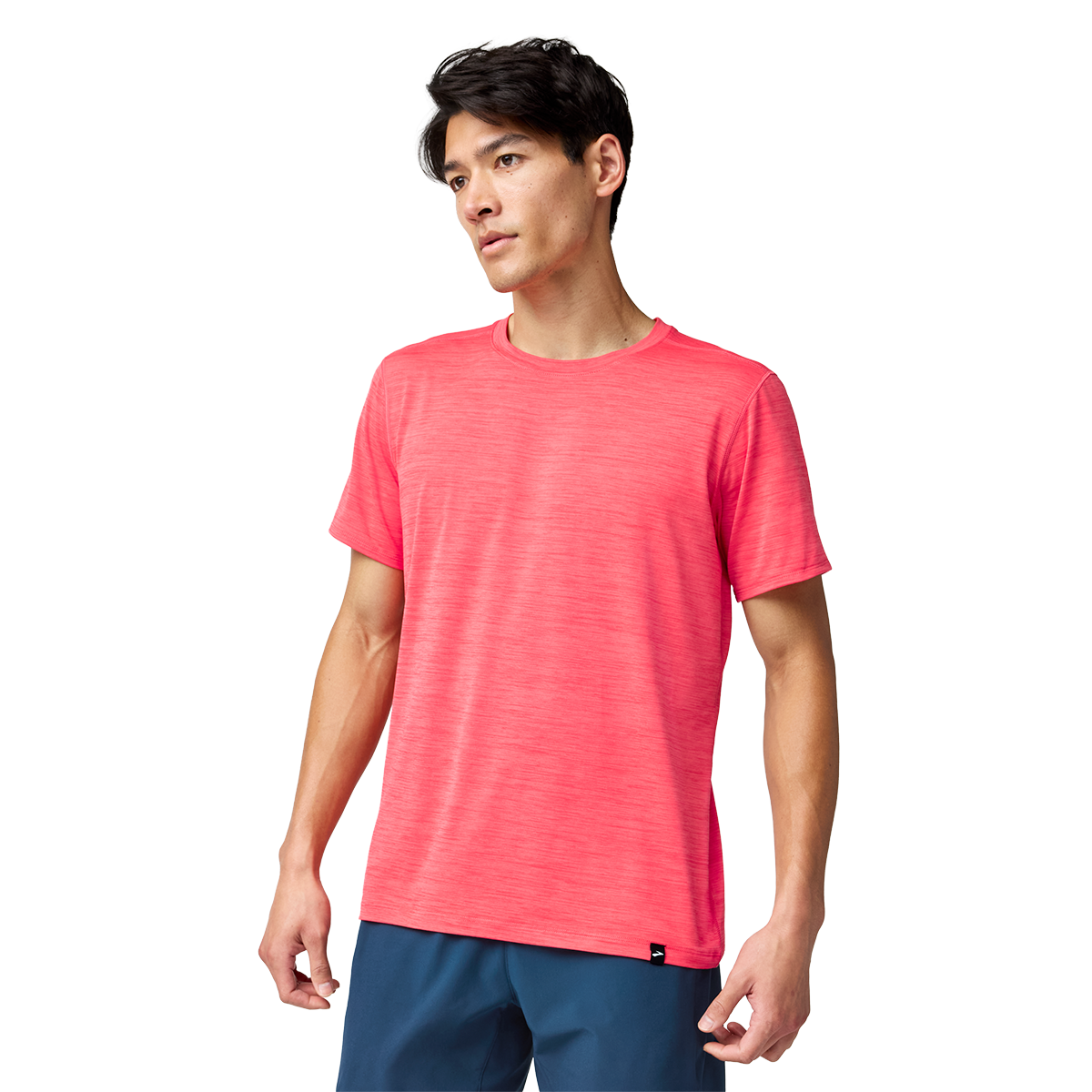 Brooks Luxe Shortsleeve — Heather Cosmic Crisp — Size XSmall — Front View