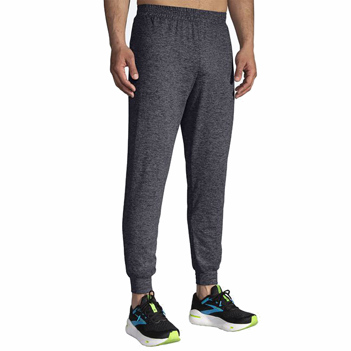 Brooks Luxe Jogger — Heather Black — Size Small — Front View