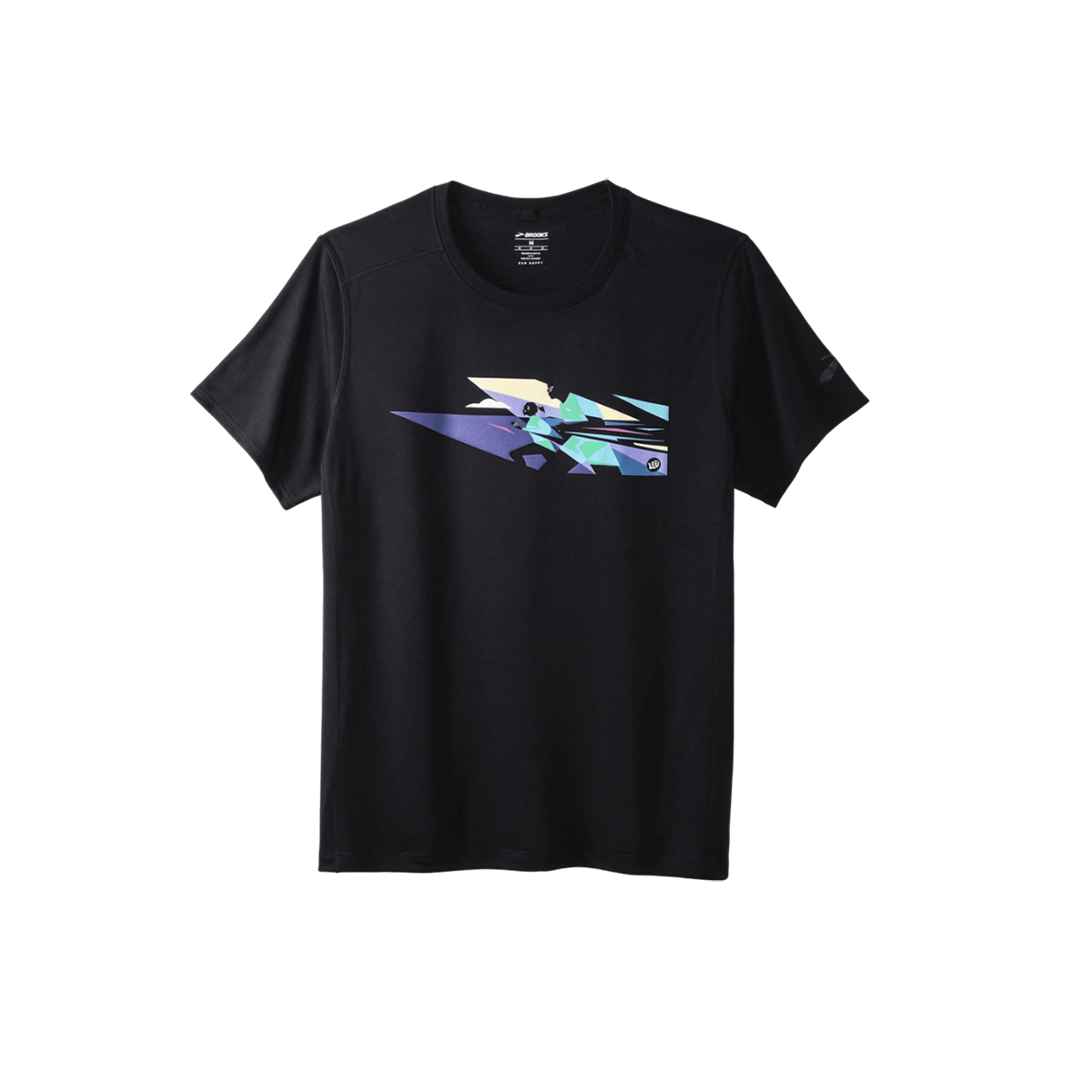 Brooks Distance Short Sleeve 3.0 — Heather Ash - Run USA 24 — Size XSmall — Front View