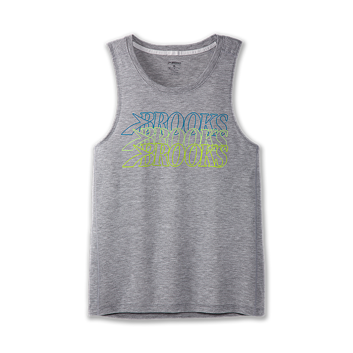 Brooks Distance Tank 3.0 — Heather Ash - BR Stack — Size Small — Back View
