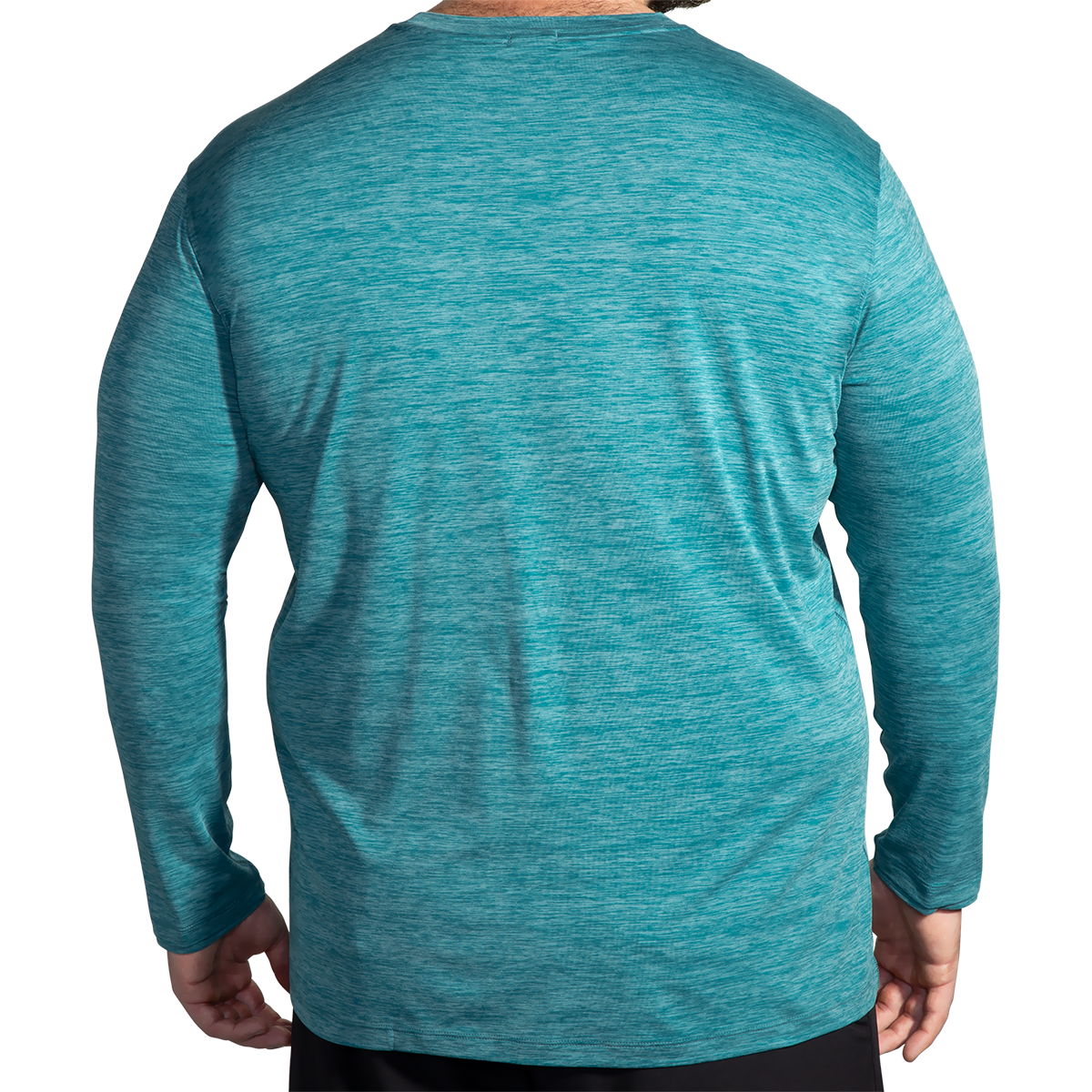 Brooks Luxe Longsleeve — Heather Deep Black — Size Medium — Alternate View 11