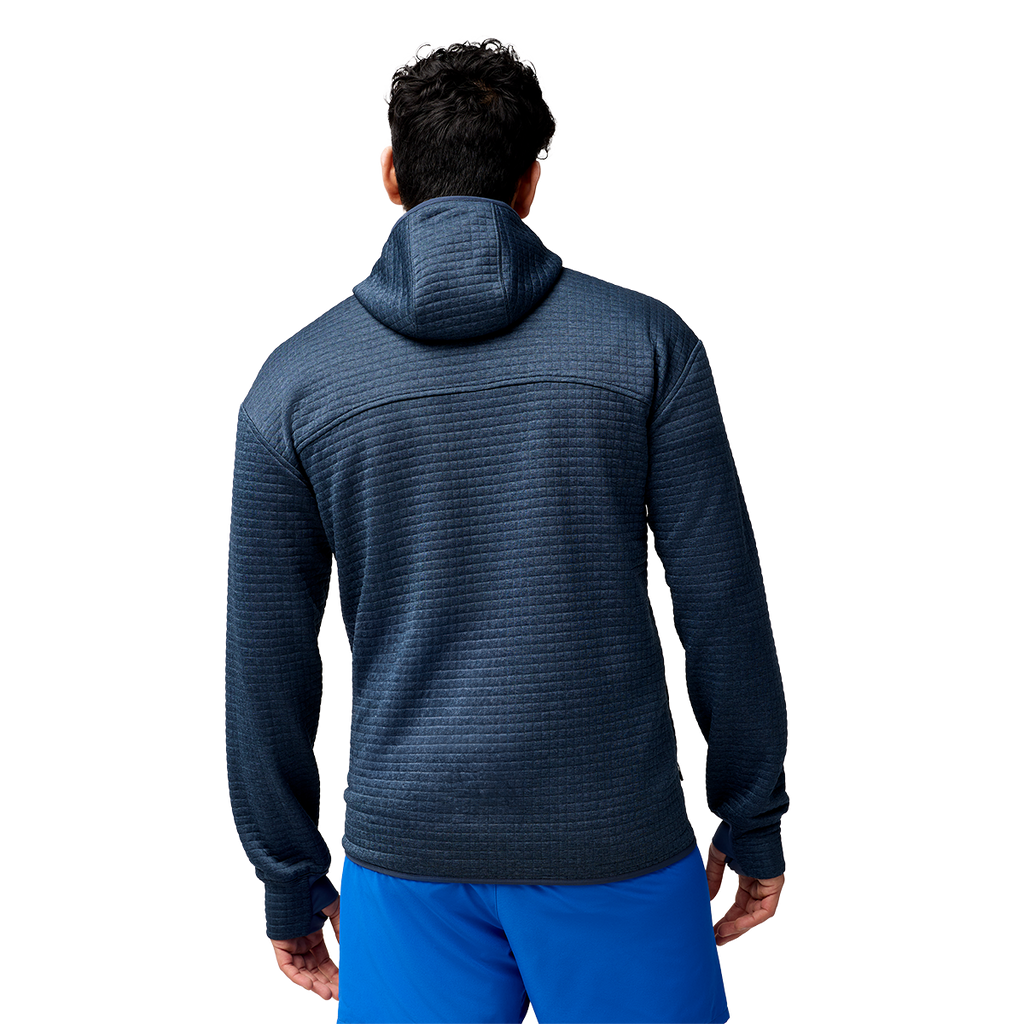 Brooks Activate Midweight Hoodie — Htr Blue Slate — Size Small — Side View