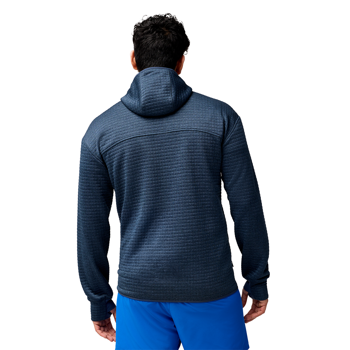 Brooks Activate Midweight Hoodie — Htr Blue Slate — Size Small — Side View