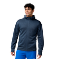 Brooks Activate Midweight Hoodie — Htr Blue Slate — Size Small — Front View
