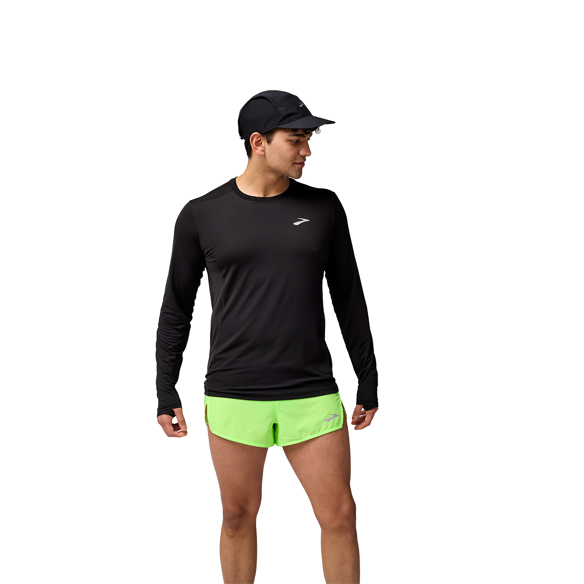 Brooks Atmosphere Long Sleeve 3.0 — Shocking Orange — Size Small — Front View