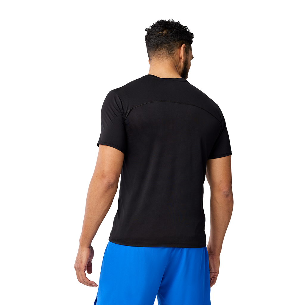 Brooks Atmosphere Short Sleeve 3.0 — Setting Stripe — Size Small — Side View