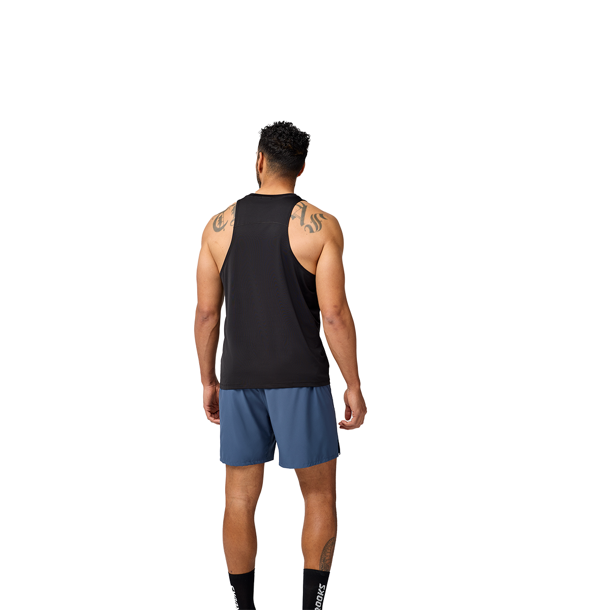 Brooks Atmosphere Singlet 3.0 — Setting Stripe — Size Small — Lifestyle View