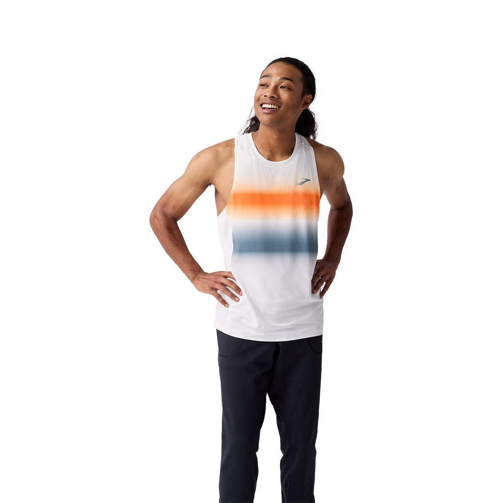 Brooks Atmosphere Singlet 3.0 — Setting Stripe — Size Small — Back View