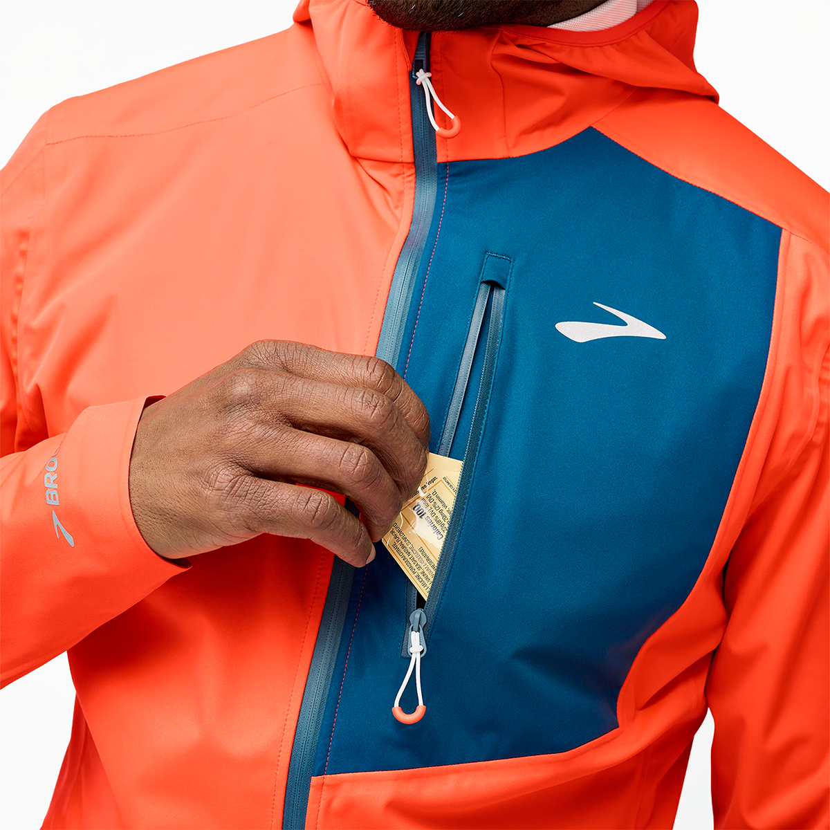 Brooks High Point Waterproof Jacket 2 — Atomic Blue — Size XSmall — Top View