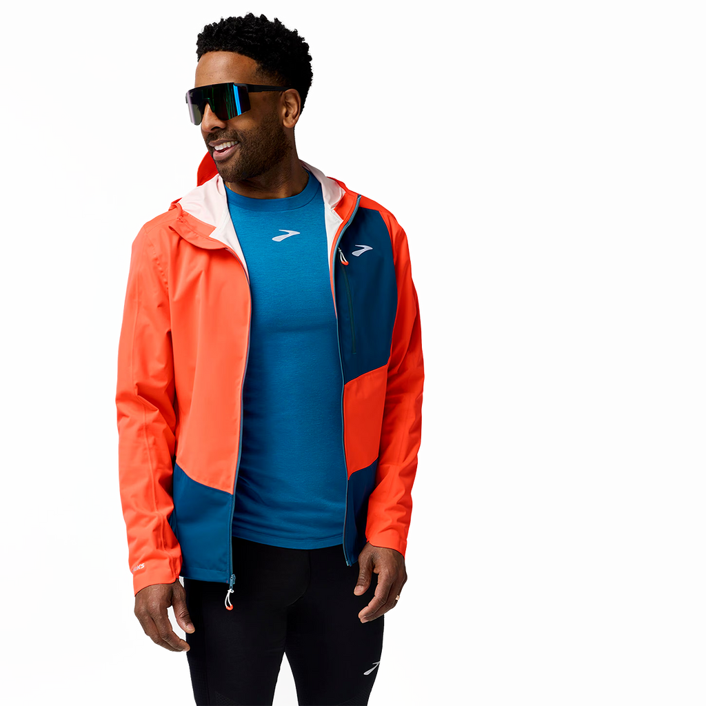 Brooks High Point Waterproof Jacket 2 — Atomic Blue — Size XSmall — Side View