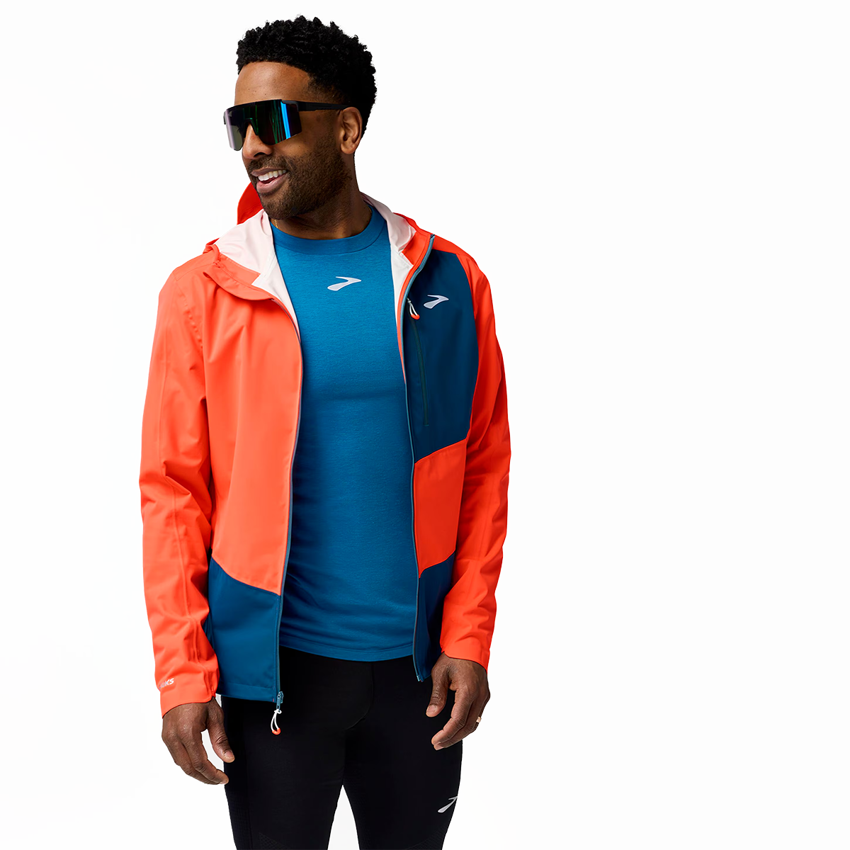 Brooks High Point Waterproof Jacket 2 — Atomic Blue — Size XSmall — Side View