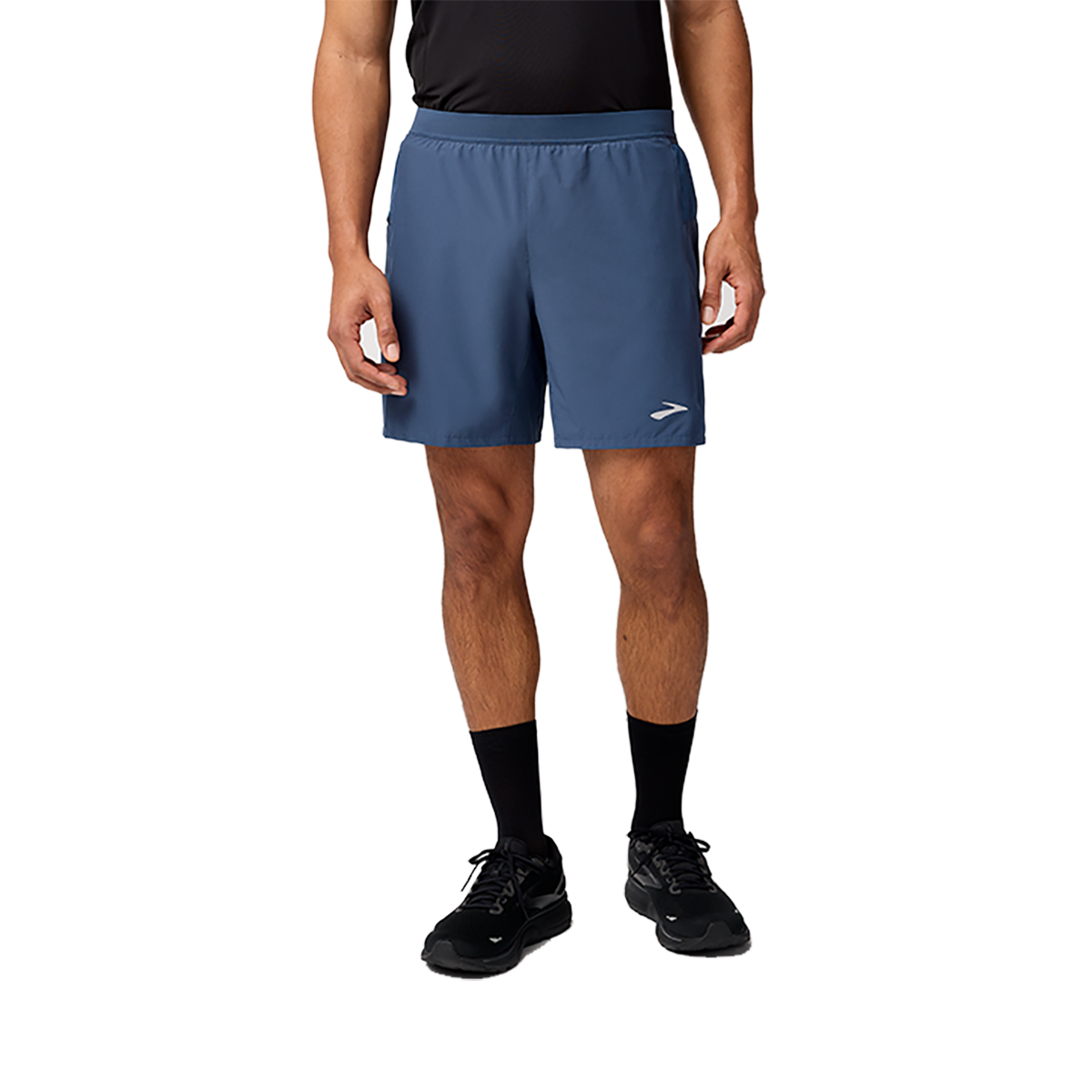 Brooks Journey 7" 2-in-1 Short — Neo Blue — Size Small — Front View