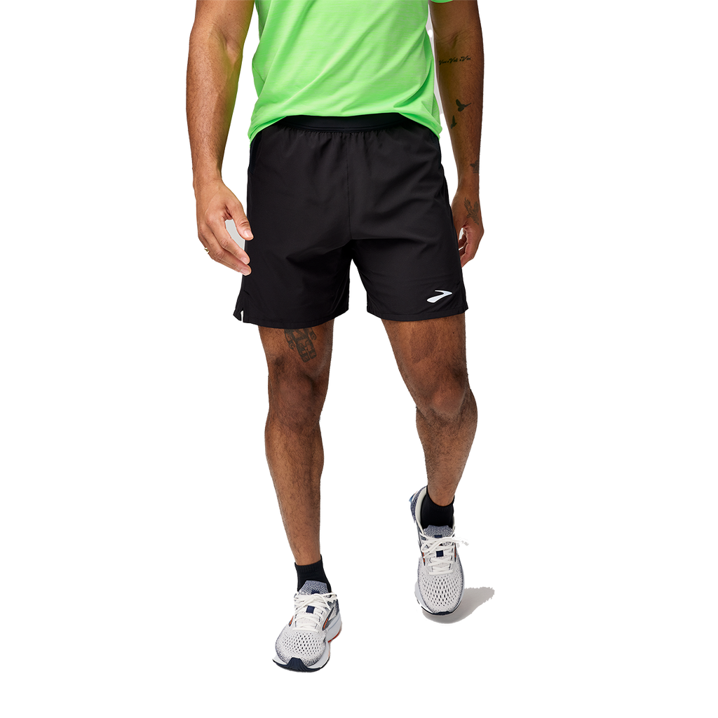 Brooks Journey 7" Short — Black — Size Small — Front View