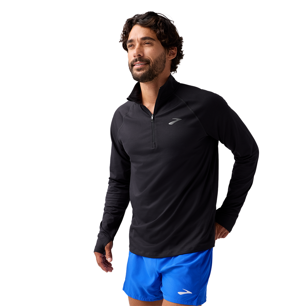 Brooks Dash 1/4 Zip 3.0 — Black — Size Small — Back View