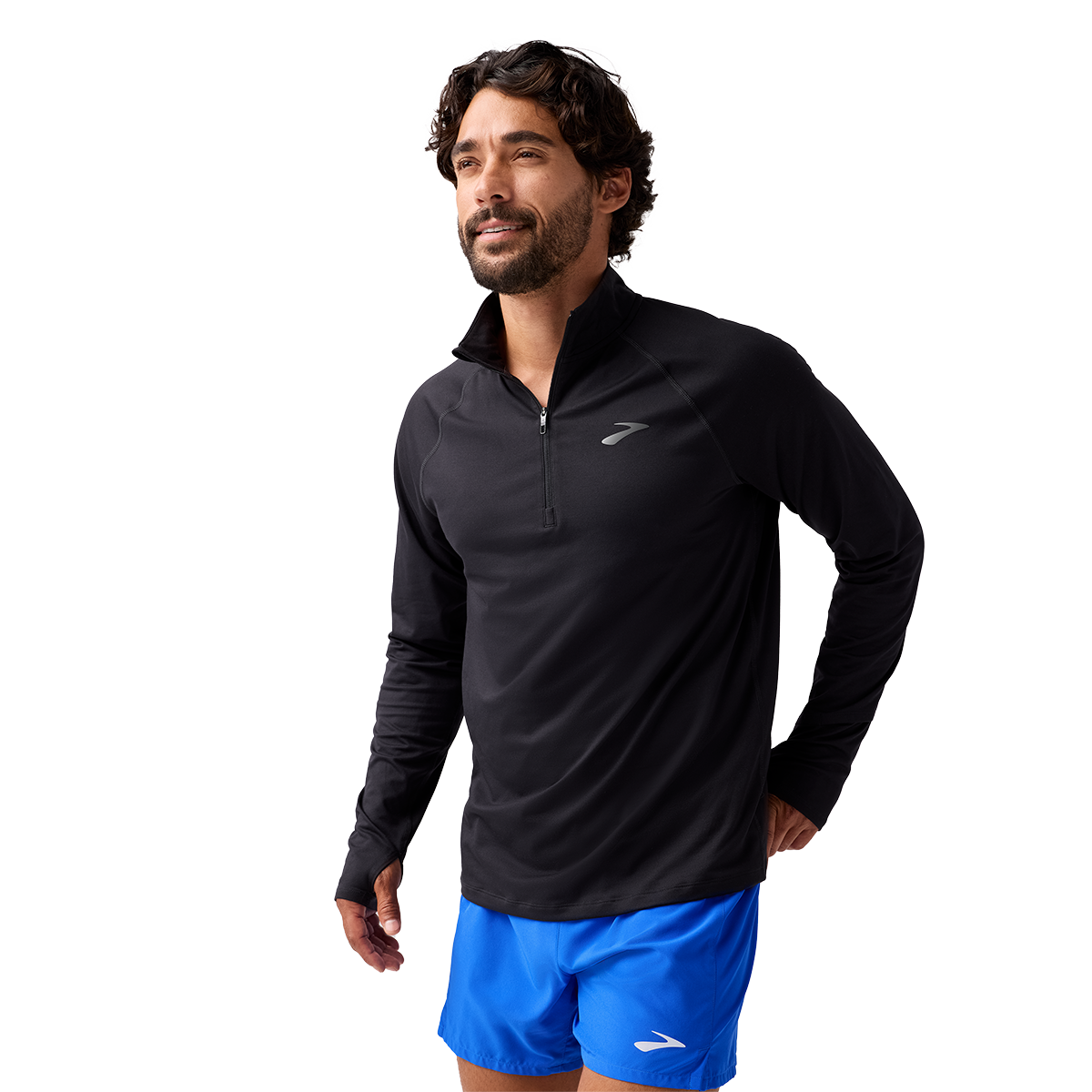 Brooks Dash 1/4 Zip 3.0 — Black — Size Small — Back View