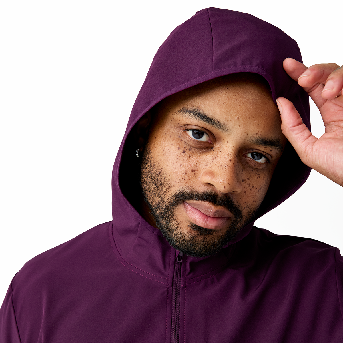 Brooks Canopy Jacket — Burgundy Blaze — Size XSmall — Detail View