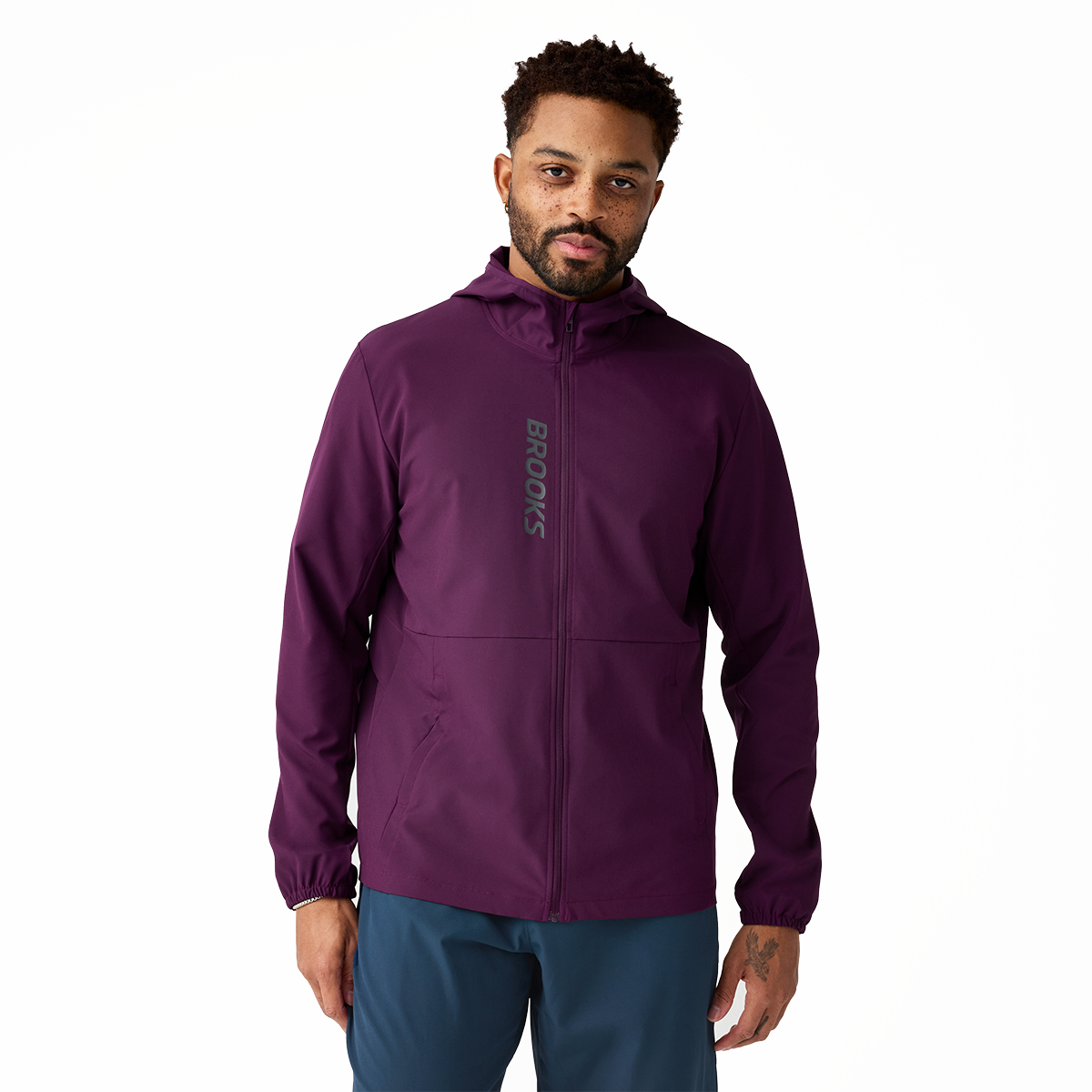 Brooks Canopy Jacket — Burgundy Blaze — Size XSmall — Front View